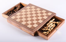 Load image into Gallery viewer, 10" Travel Walnut Wood Chess Set