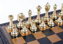 Load image into Gallery viewer, 14" Florentine Metal Chess Set and Storage Chest - Italy