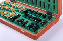 Load image into Gallery viewer, 18.5" Folding Tournament Chess Set - 3.5" Black & Boxwood