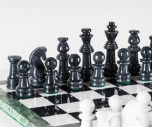 Load image into Gallery viewer, 18" Marble Black and White Chess Set