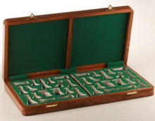 Load image into Gallery viewer, 20" Folding Chessboard and Leather Case - Golden Rosewood