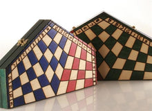 Load image into Gallery viewer, 3 Player Medium Wood Chess Set - Tri color board