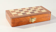 Load image into Gallery viewer, 5 1/2" Magnetic Folding Chess Set in Golden Rosewood & Maple in a Leatherette Case