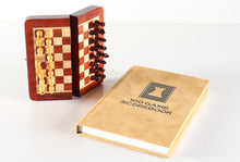 Load image into Gallery viewer, 5" Magnetic Folding Chess Set in Blood Rosewood & White Maple