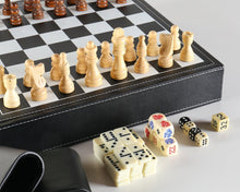 Load image into Gallery viewer, 7 In 1 Black Leatherette Game Set