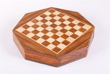 Load image into Gallery viewer, 9” Magnetic Wooden Chess Set - Octagonal