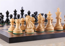 Load image into Gallery viewer, Black Stained Chess Set - 15"