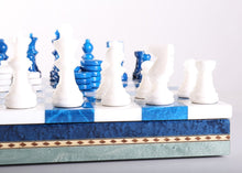 Load image into Gallery viewer, Blue & White Alabaster Inlaid Chest