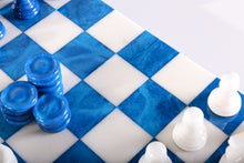 Load image into Gallery viewer, Blue & White Alabaster Inlaid Chest