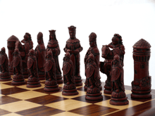 Load image into Gallery viewer, Camelot Chess Pieces by Berkeley - Cardinal Red