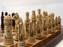 Load image into Gallery viewer, Camelot Chess Pieces by Berkeley - Cardinal Red