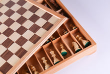 Load image into Gallery viewer, Championship Chess Set and Beech Wood Storage Board Combination
