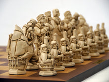 Load image into Gallery viewer, Christopher Columbus Chess Pieces by Berkeley - Russet Brown