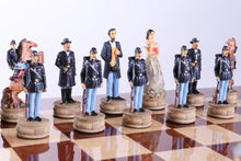 Load image into Gallery viewer, Civil War Chess Set with Storage