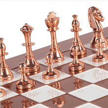 Load image into Gallery viewer, Copper Staunton Chess Set - 14"