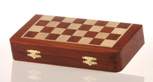 Load image into Gallery viewer, DEAL ITEM: 10" Magnetic Folding Chess Set in Blood Rosewood & White Maple