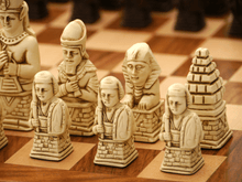 Load image into Gallery viewer, Egyptian Chess Pieces by Berkeley - Russet Brown