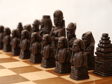 Load image into Gallery viewer, Egyptian Chess Pieces by Berkeley - Russet Brown