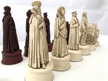 Load image into Gallery viewer, Elizabethan Chess Pieces by Berkeley - Cardinal Red