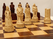 Load image into Gallery viewer, English Chess Pieces by Berkeley - Cardinal Red