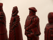 Load image into Gallery viewer, English Chess Pieces by Berkeley - Cardinal Red
