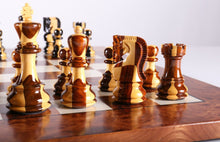 Load image into Gallery viewer, Exotic Zagreb Inlay Chess Set on Spain Elm and Rootwood