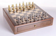 Load image into Gallery viewer, Glossy Storage Board with Metal Pieces Chess Set Combo