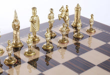 Load image into Gallery viewer, Glossy Storage Board with Metal Pieces Chess Set Combo