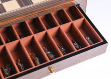 Load image into Gallery viewer, Glossy Storage Board with Metal Pieces Chess Set Combo