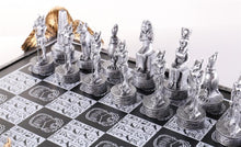 Load image into Gallery viewer, Gold and Silver Egyptian Chess Set