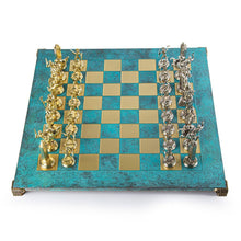 Load image into Gallery viewer, Gold and Silver Greek Mythology Chess Set - 21 1/4"
