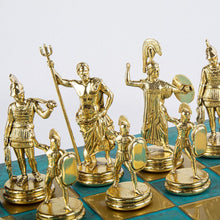 Load image into Gallery viewer, Gold and Silver Greek Mythology Chess Set - 21 1/4"