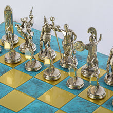 Load image into Gallery viewer, Gold and Silver Greek Mythology Chess Set - 21 1/4"