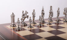 Load image into Gallery viewer, Gothic Chess Set with Cabinet Storage Board