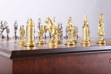 Load image into Gallery viewer, Gothic Chess Set with Cabinet Storage Board
