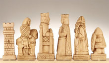 Load image into Gallery viewer, House of Hauteville Chessmen - Antique White and Brown Marble Resin