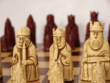 Load image into Gallery viewer, Isle of Lewis Chess Pieces by Berkeley - Cardinal Red