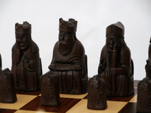 Load image into Gallery viewer, Isle of Lewis Chess Pieces by Berkeley - Russet Brown