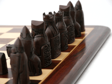 Load image into Gallery viewer, Isle of Lewis Chess Pieces by Berkeley - Russet Brown