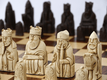Load image into Gallery viewer, Isle of Lewis Chess Pieces by Berkeley - Russet Brown