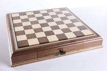 Load image into Gallery viewer, JLP Hardwood Cabinet with Drawers and Removable Chess Board