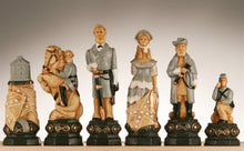 Load image into Gallery viewer, Large 5" Civil War Chess Set and Matching Gloss Board