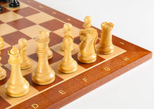 Load image into Gallery viewer, Large Staunton Wooden Chess Set Combo - Black Lacquer