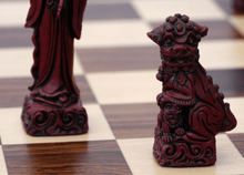 Load image into Gallery viewer, Mandarin Chess Pieces by Berkeley - Cardinal Red