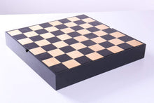 Load image into Gallery viewer, Metal Art Deco Chessmen on Storage Chest