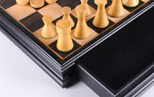 Load image into Gallery viewer, Modern Chess & Checkers Set with Storage