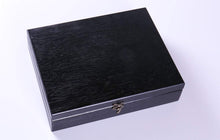 Load image into Gallery viewer, Old World Wooden Treasure Box with Brass Latch - Black Stain