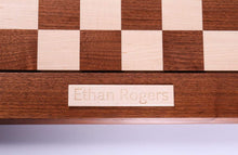 Load image into Gallery viewer, Personalize 21" JLP Hardwood USA Chessboard with Engraved Maple Inset