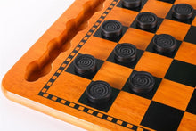 Load image into Gallery viewer, Red & Black Wood Checkers Set