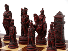 Load image into Gallery viewer, Roman Chess Pieces by Berkeley - Cardinal Red